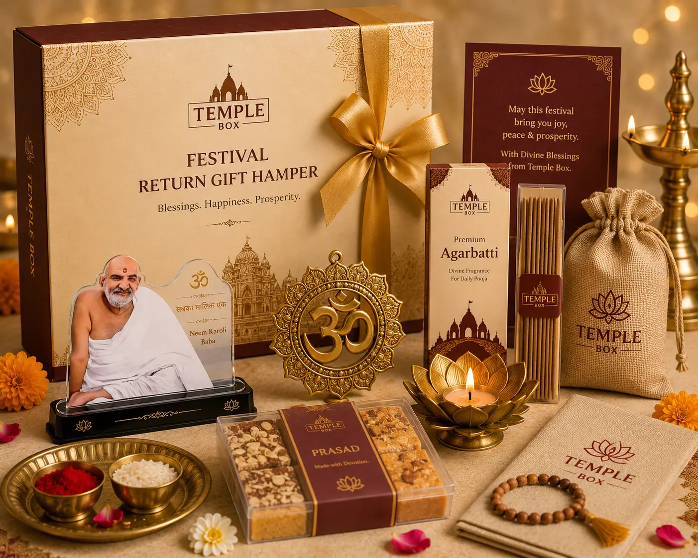 fastival return gift hemper Premium Pooja Asan for Daily Worship - Image 1