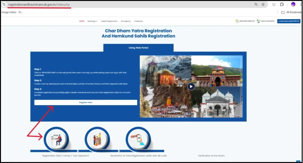 Char Dham Yatra Registration Process