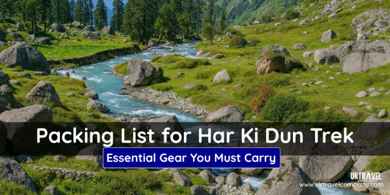Packing List for Har Ki Dun Trek