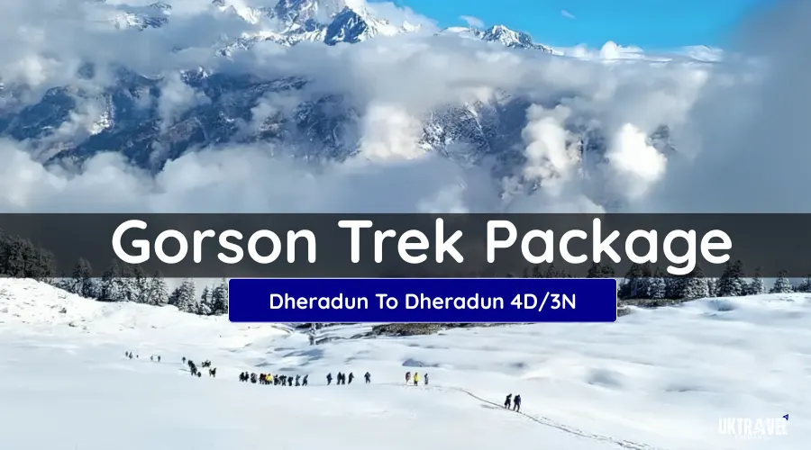 Gorson Bugyal Trek Package from Auli with snow-covered Himalayan meadows and mountain views