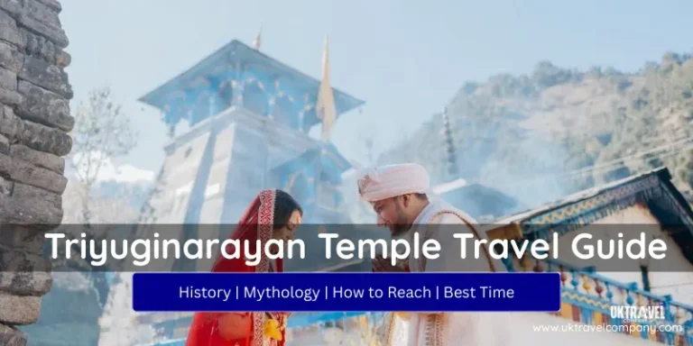 Triyuginarayan Temple travel guide image with wedding rituals and temple view